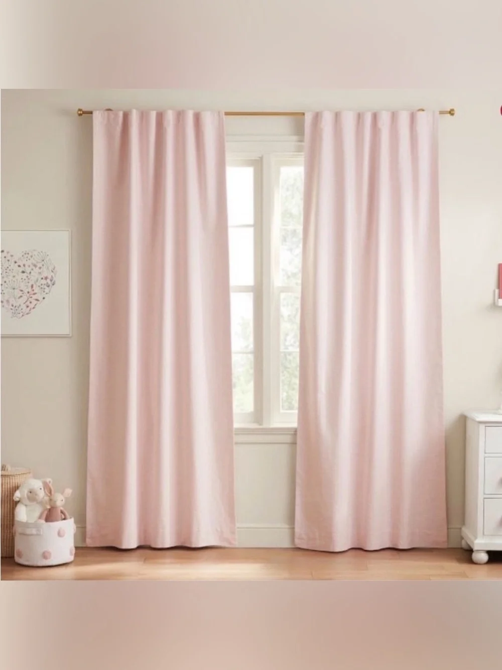 Pottery Barn Kids Pink Blackout Curtain